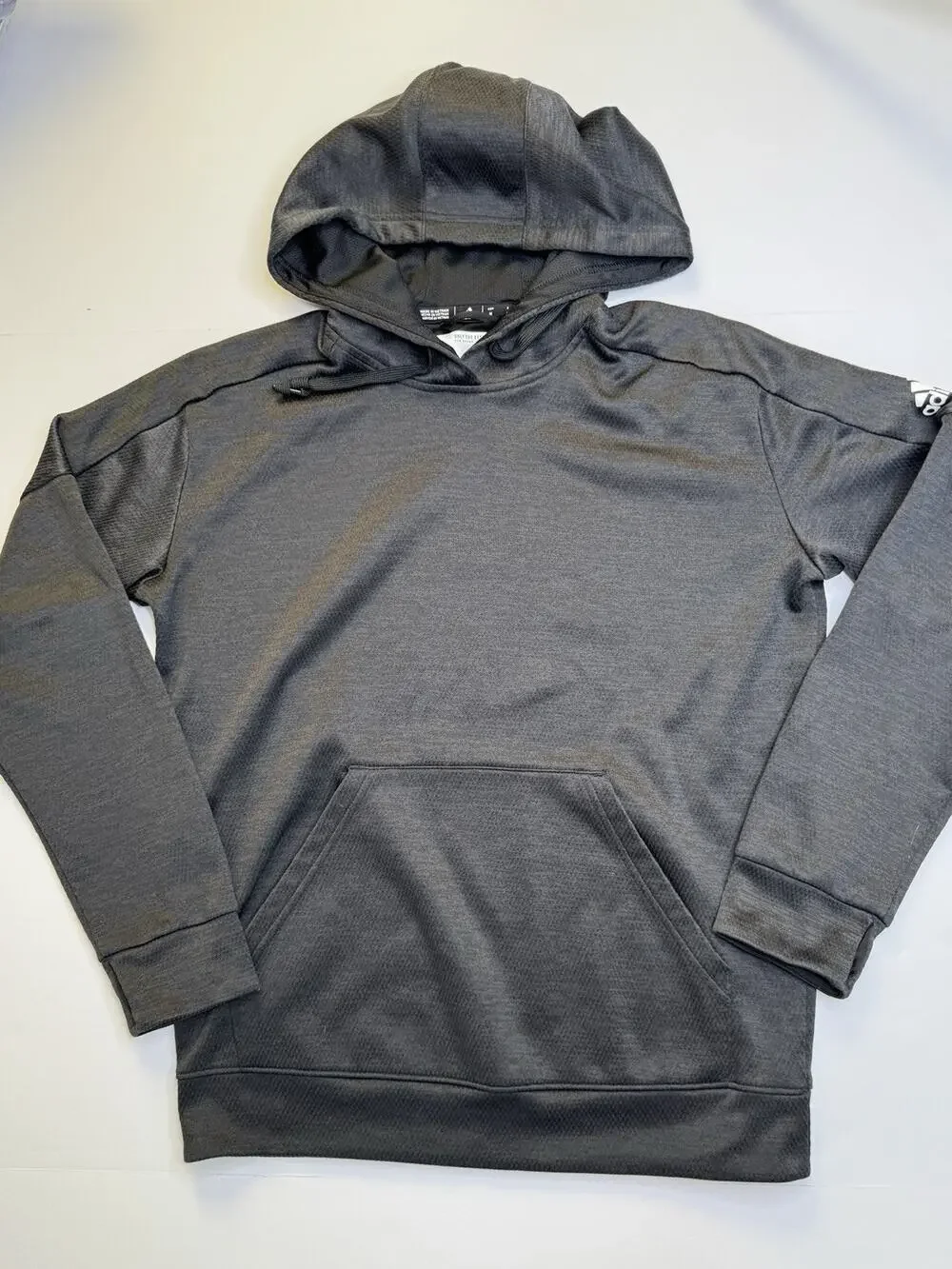 Adidas ClimaWarm Hoodie Men’s Medium Gray Pullover Athletic Sweatshirt Pocket